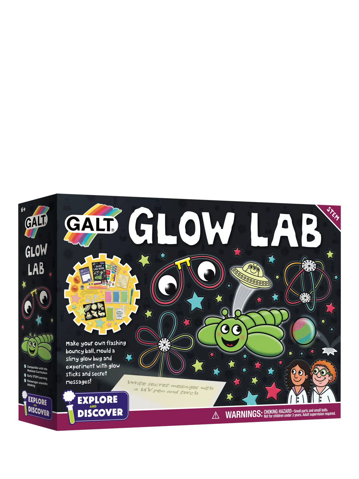 Galt Glow Lab STEM set glow experiments British product