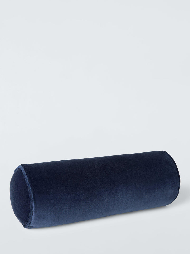 John Lewis cotton velvet bolster cushion L55cm - British product