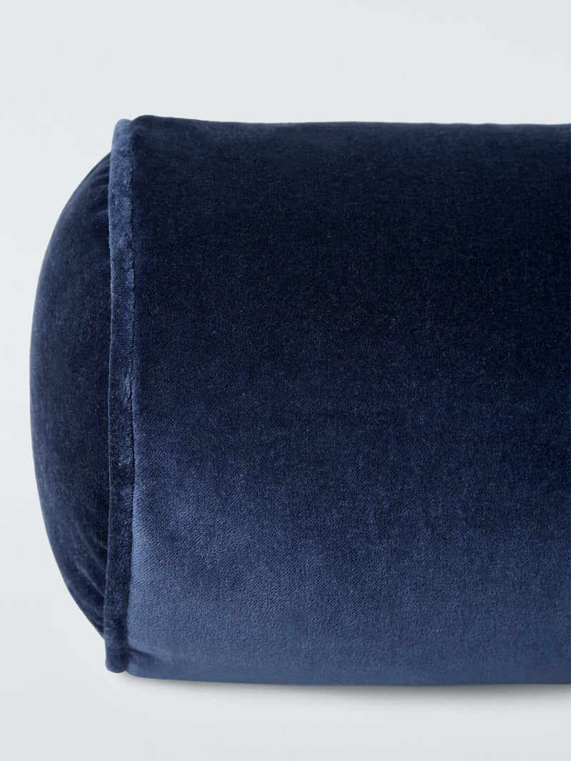 John Lewis cotton velvet bolster cushion L55cm - British product