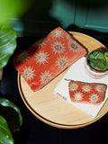 Elizabeth Scarlett Sun Goddess velvet coin purse with sun embroidery - British product