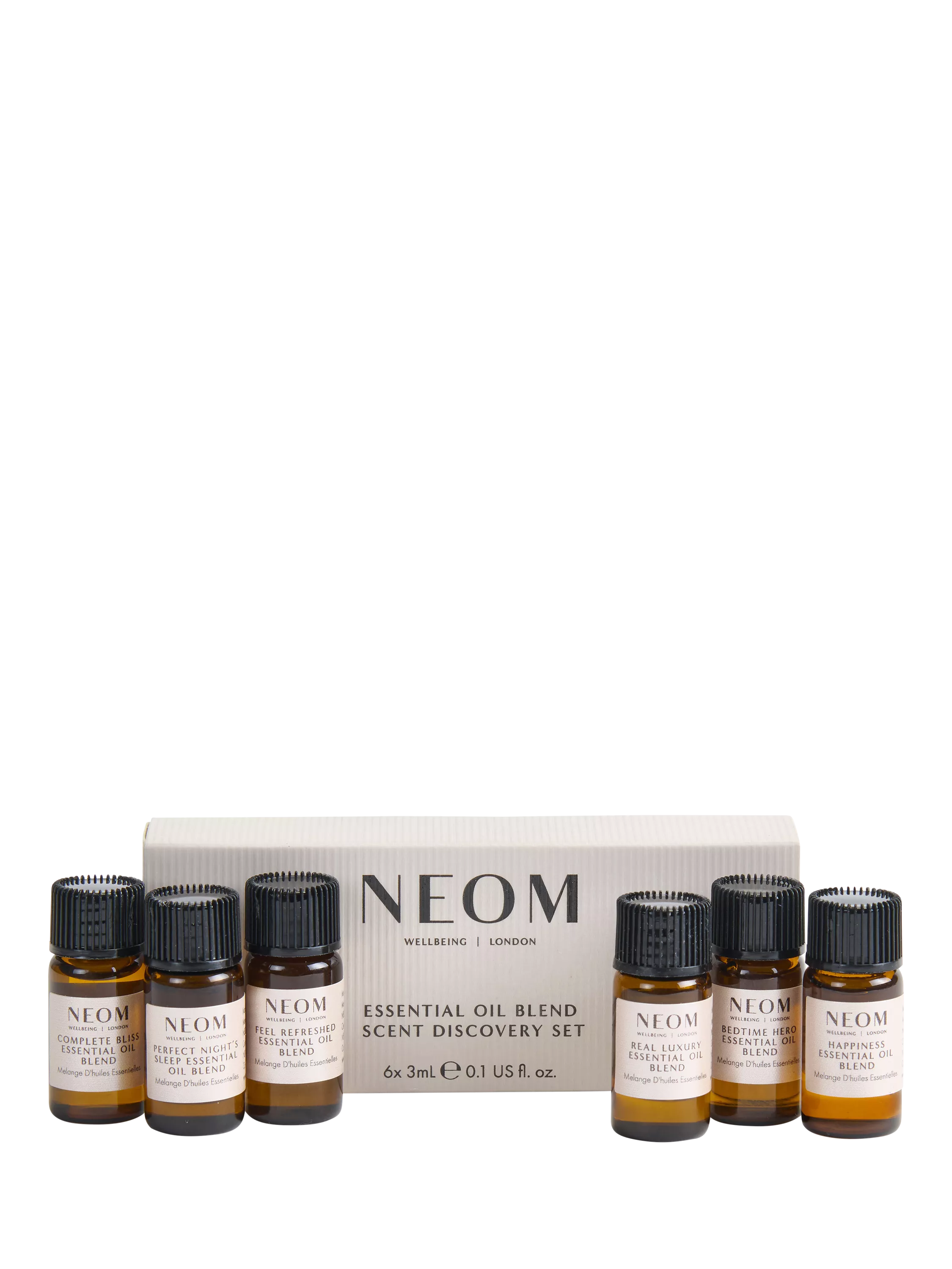 NEOM Wellbeing London essential oil discovery set 66g, imported from the UK