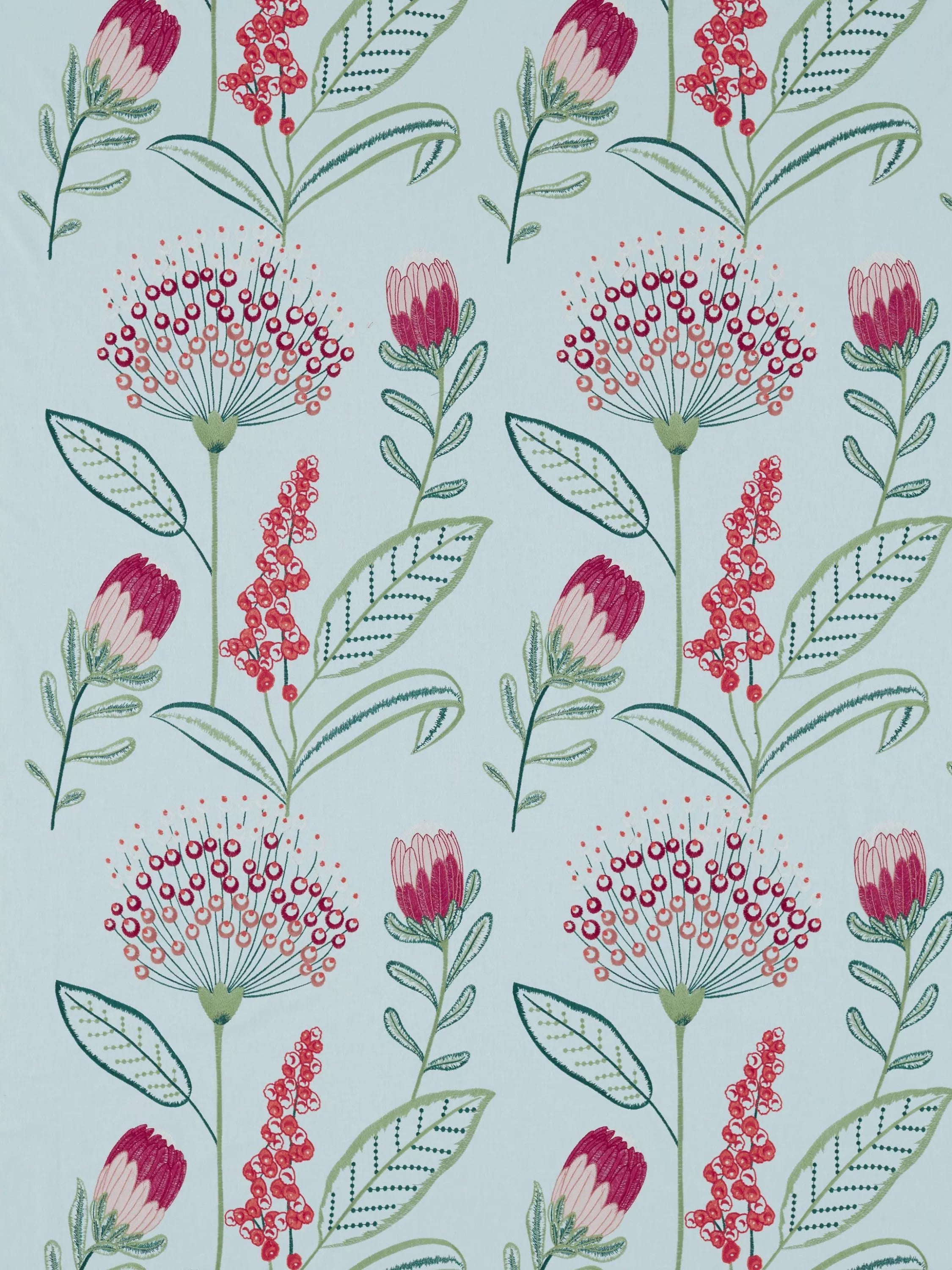 Clarke & Clarke Protini Embroidered Floral Furnishing Fabric 125cm x 30m