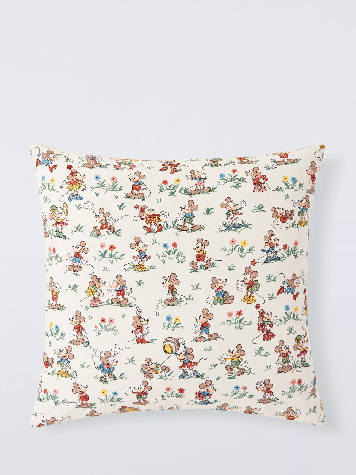 Disney Home x Sanderson Mickey and Minnie cushion in multi design - British product