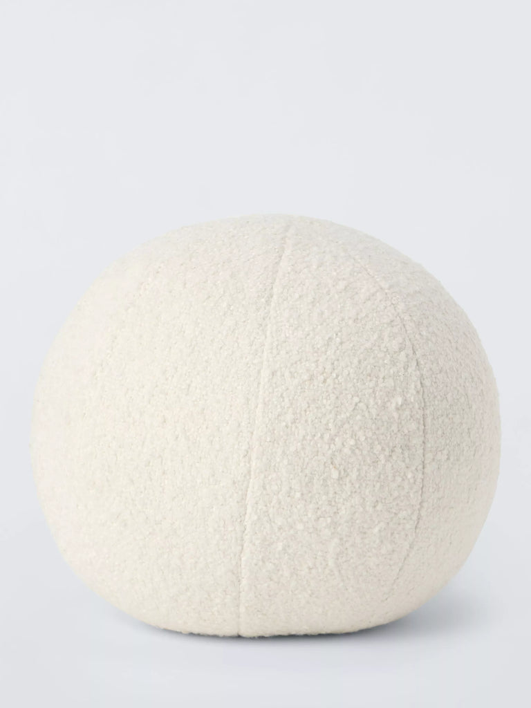 John Lewis Boucle Sphere Cushion, Marshmallow