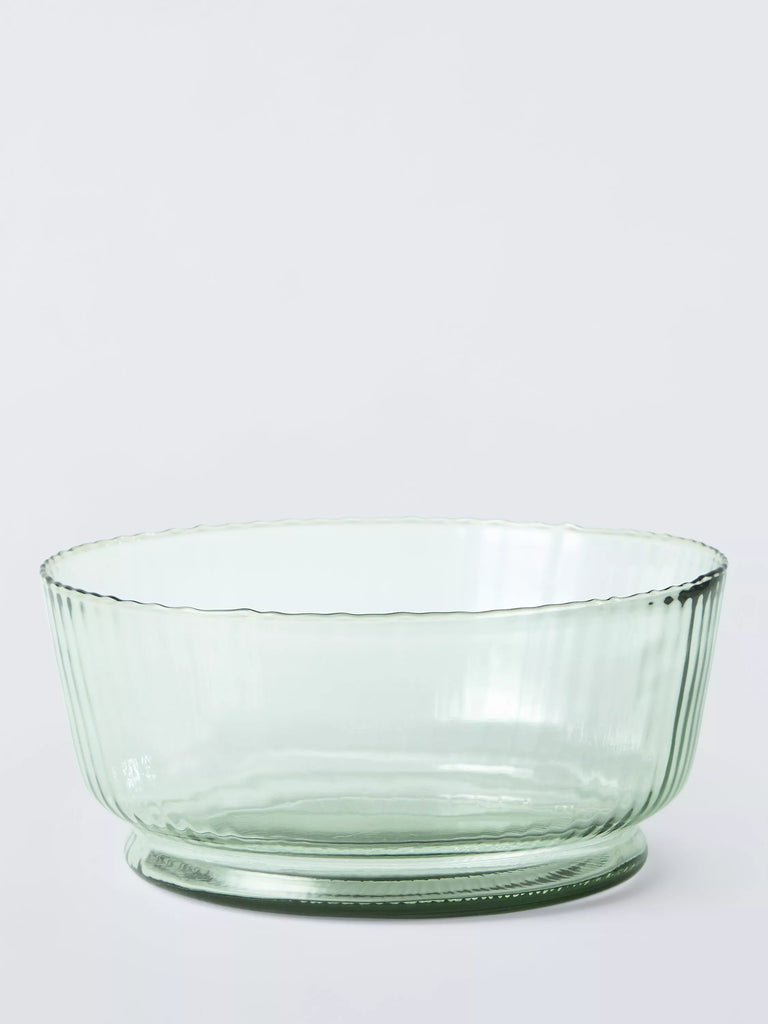 John Lewis Recycled Glass Serve Bowl, 24.5cm, Green