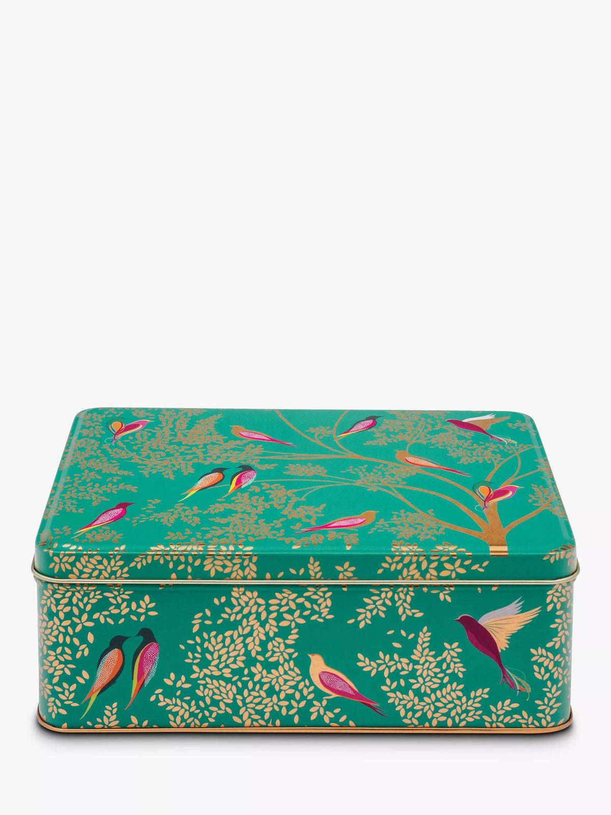 Sara Miller storage tin bird design green 2.25L, imported from the UK