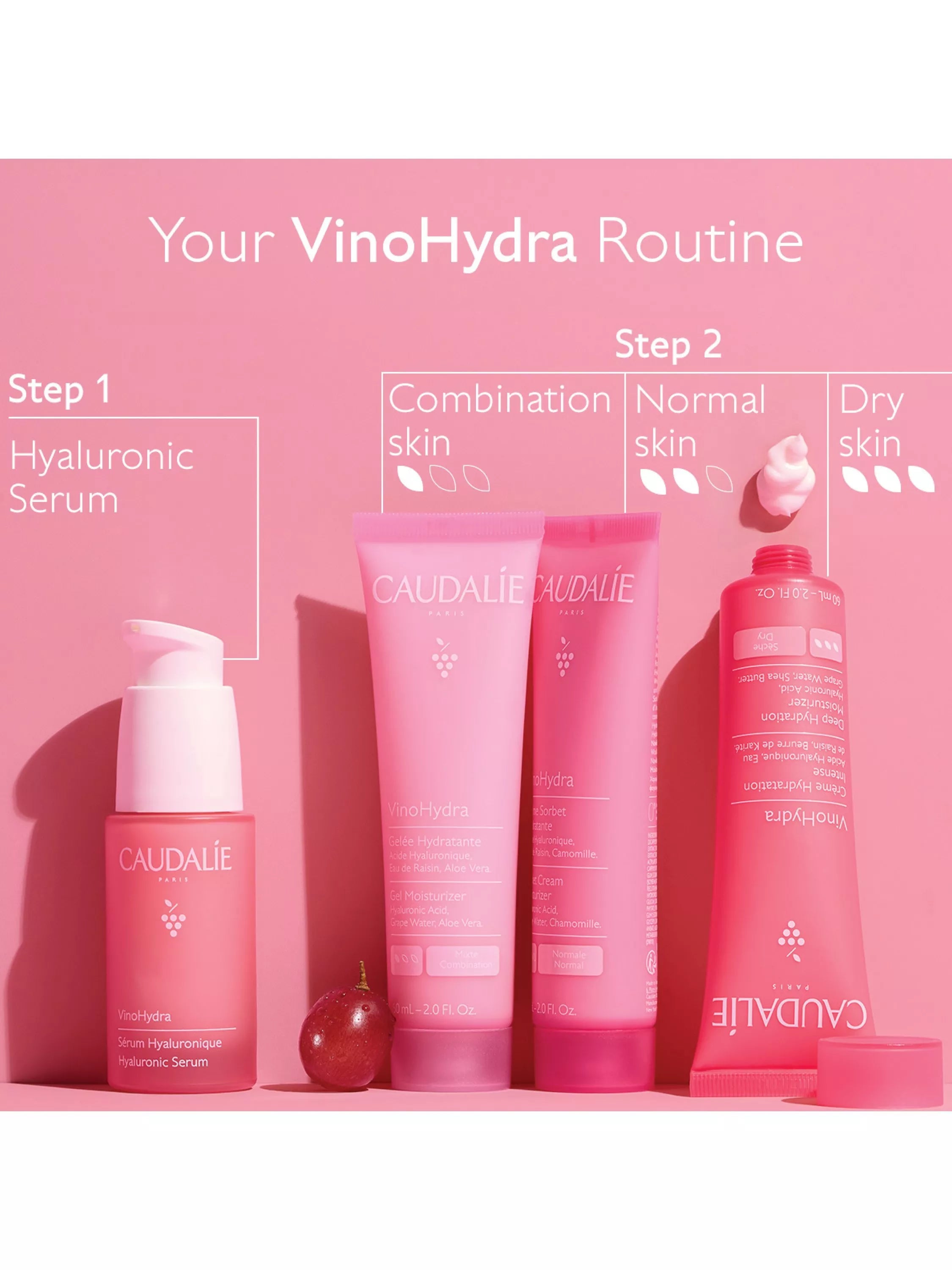 Caudalie VinoHydra hydrating hyaluronic serum 30ml (British brand)