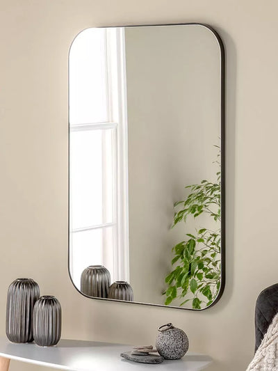 John Lewis Yearn Arendal Rectangular Wood Frame Wall Mirror, 90 x 60cm- Buy online at McGrocer