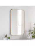 Yearn Arendal Rectangular Wood Frame Wall Mirror, 90 x 60cm