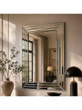 Yearn Cavello Bevelled Glass Rectangular Wall Mirror, Clear, 119 x 89cm