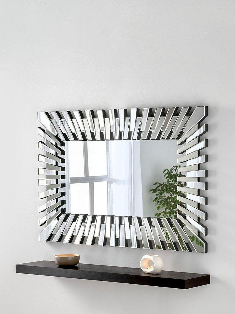 Yearn faceted bevelled glass wall mirror 120x80cm, UK version