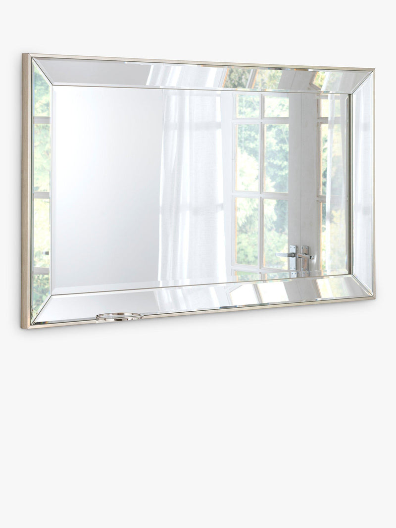 Yearn Champagner Facettenschliff Rechteckiger Wandspiegel, UK Version