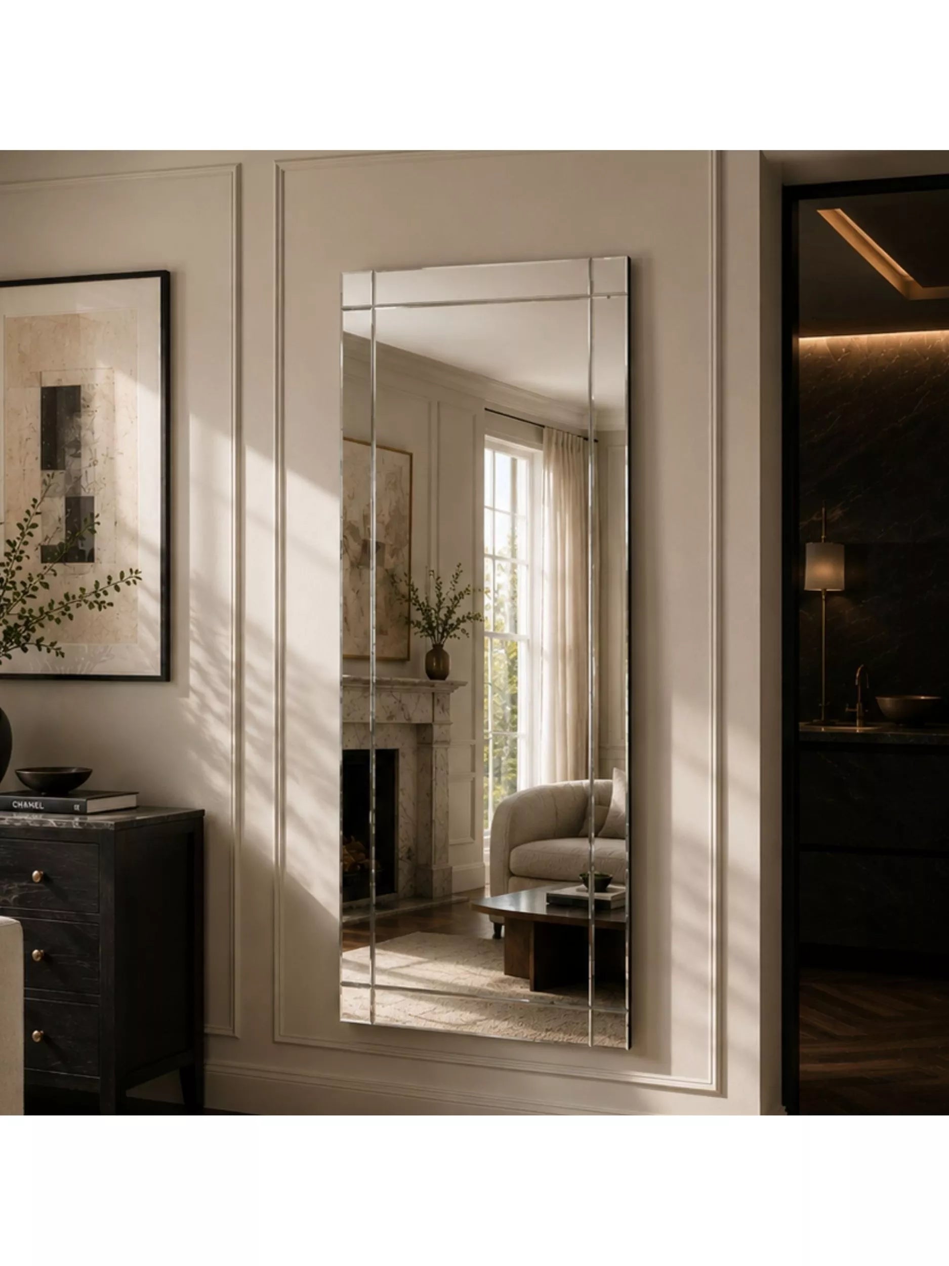 Yearn Oxford bevelled glass full-length mirror 170x80cm (British brand)