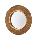 Yearn studded round wall mirror 79cm, imported from the UK