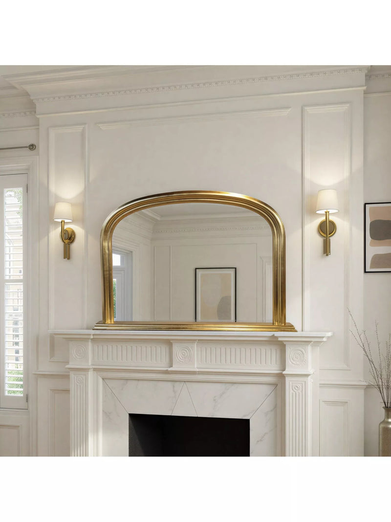Yearn Ribbed Overmantel Wall Mirror, 77 x 112cm