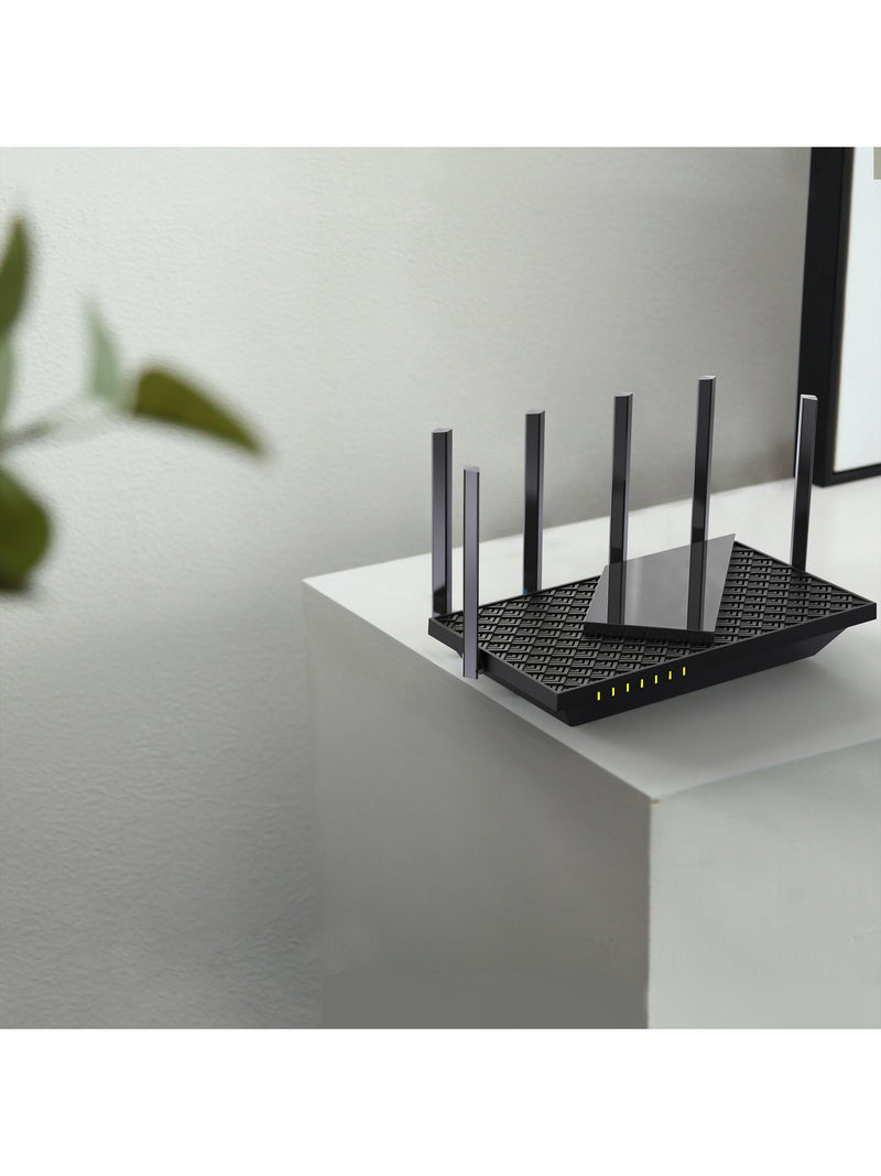 TP-Link Archer AXE75 tri-band Wi-Fi 6E router, imported from the UK