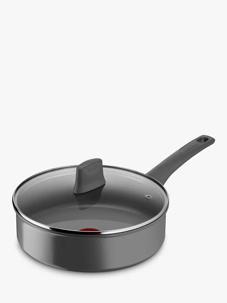 Tefal Renewal Aluminium Thermo-Signal Ceramic Non-Stick Saute Pan & Lid, 24cm