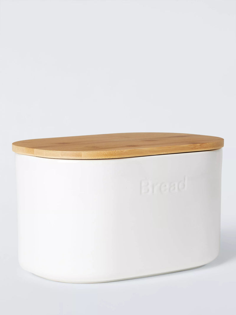 John Lewis stoneware bread bin white, UK version