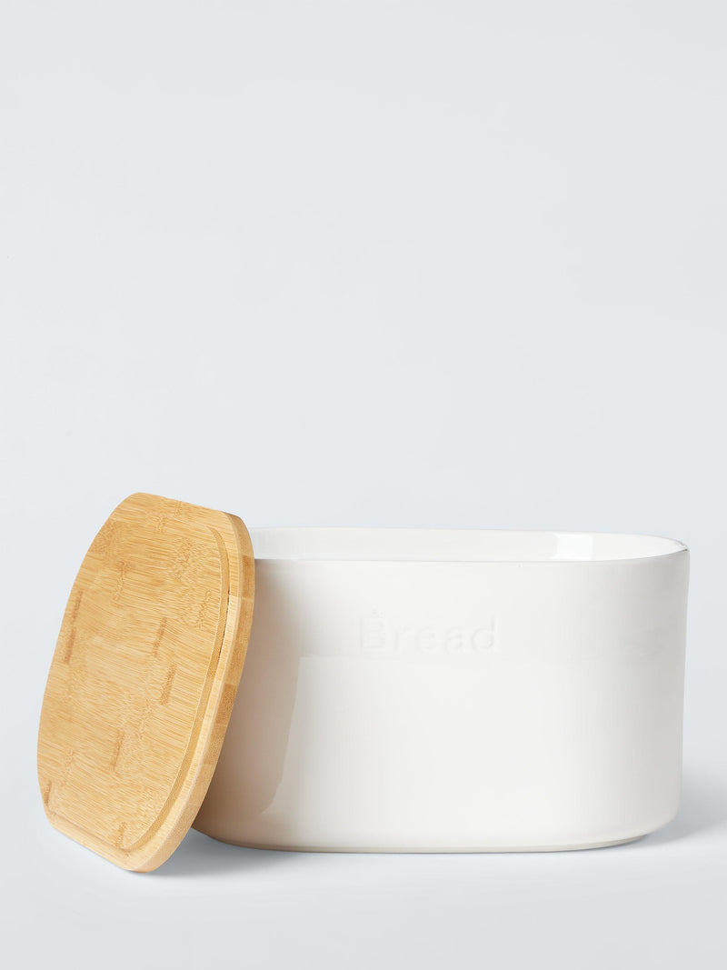 John Lewis stoneware bread bin white, UK version