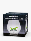 Bar Bespoke Loch Ness Monster clear glass tumbler 400ml - British product