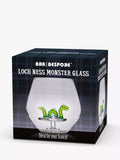 Bar Bespoke Loch Ness Monster clear glass tumbler 400ml - British product