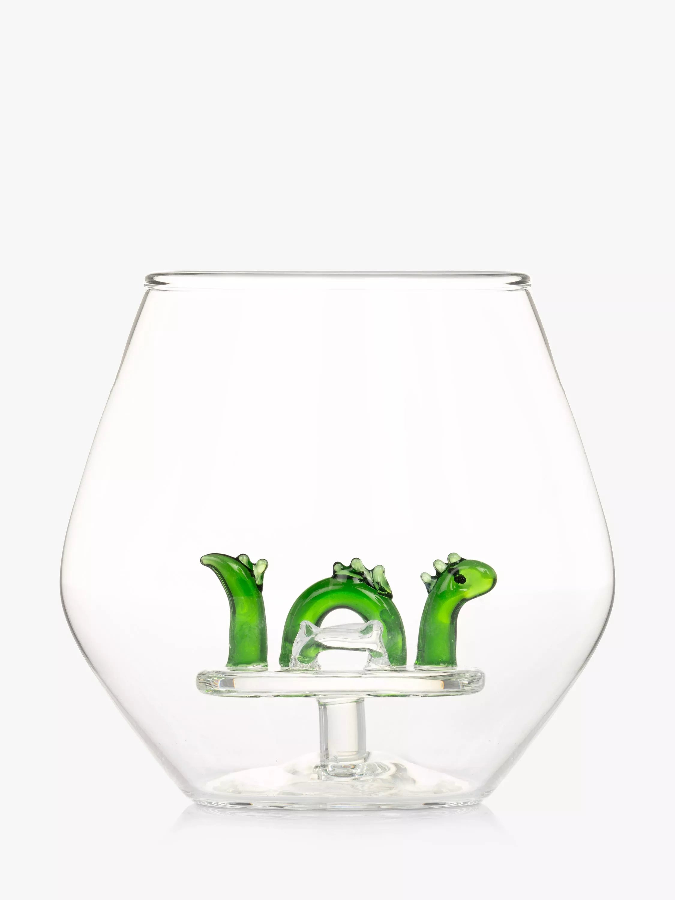 Bar Bespoke Loch Ness Monster clear glass tumbler 400ml - British product