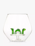 Bar Bespoke Loch Ness Monster clear glass tumbler 400ml - British product