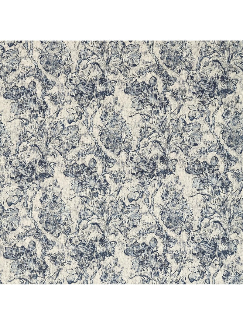 Sanderson Fringed Tulip Toile furnishing fabric, imported from the UK