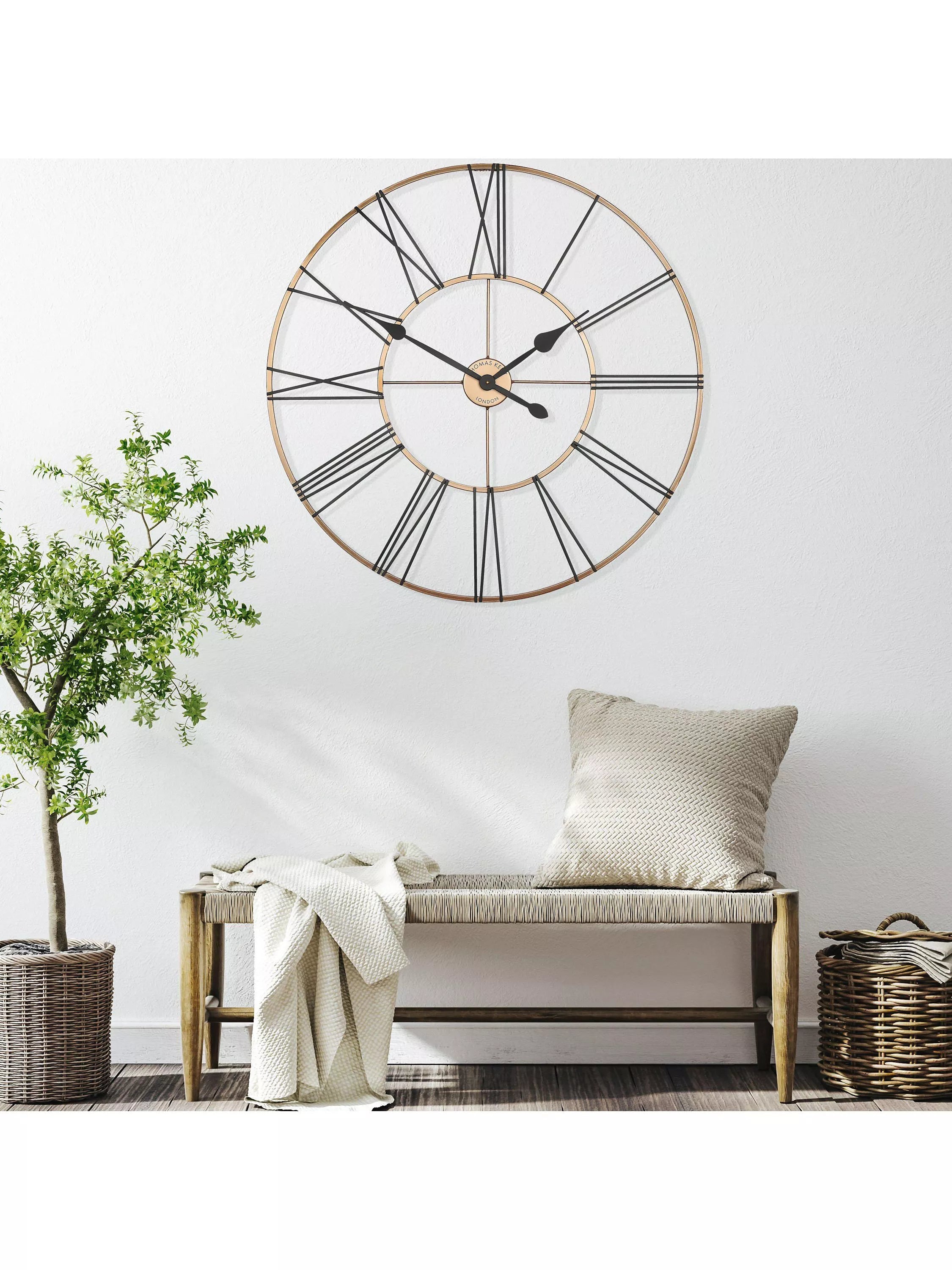 Thomas Kent Summerhouse skeleton wall clock 80cm, imported from the UK