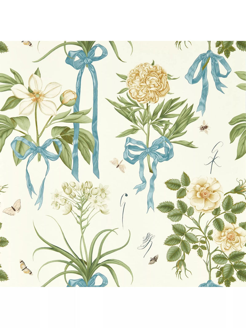 Sanderson Cupid's Beau wallpaper metallic colourway (British brand)