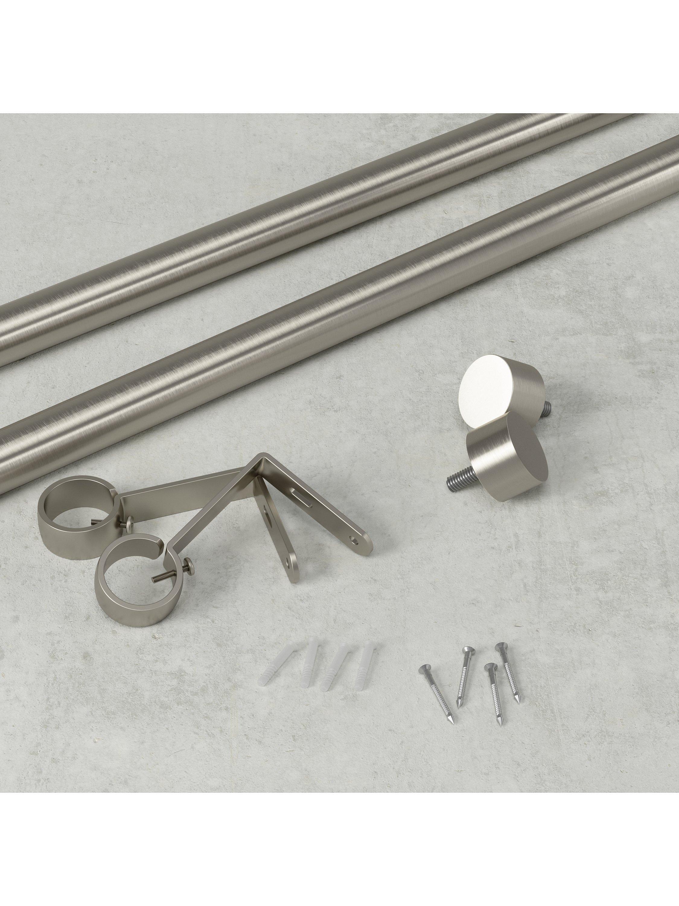 Umbra Cappa expandable single curtain rod 25mm nickel, UK version