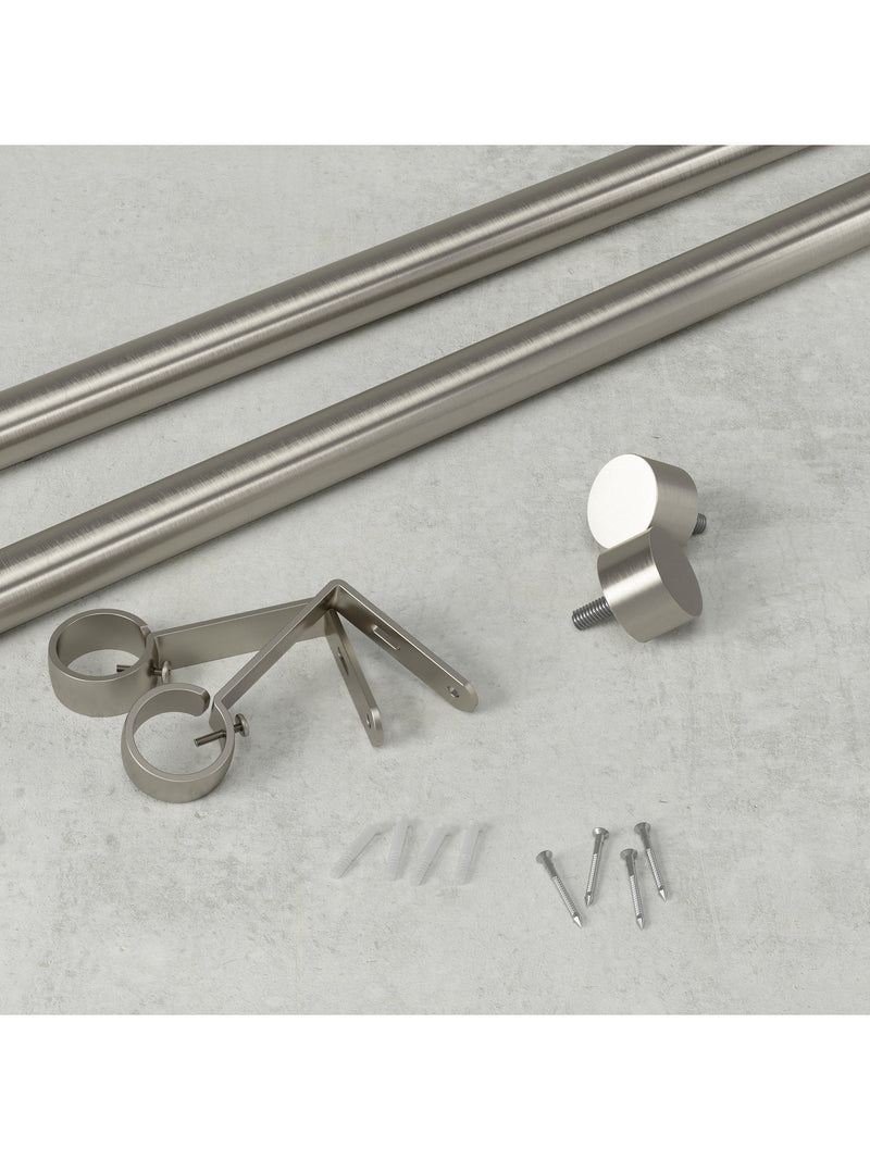 Umbra Cappa expandable single curtain rod 25mm nickel, UK version