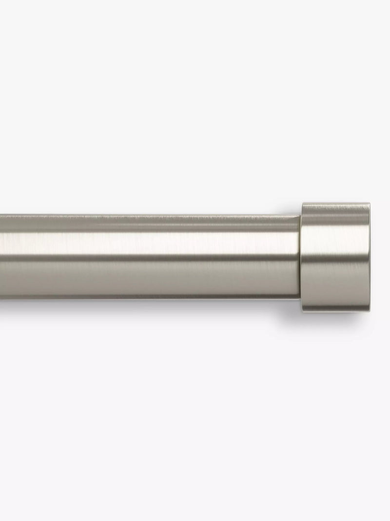 Umbra Cappa Expandable Single Curtain Rod, Nickel, 25mm Diameter