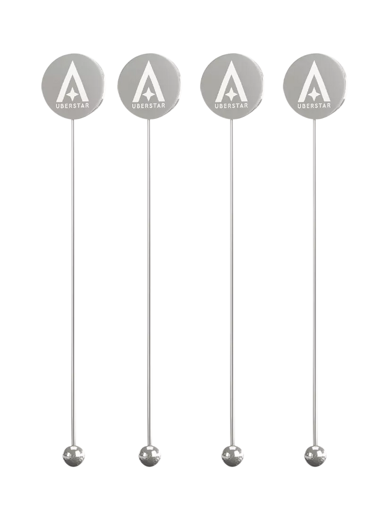 Uberstar Stainless Steel Cocktail Stirrers, Set of 4