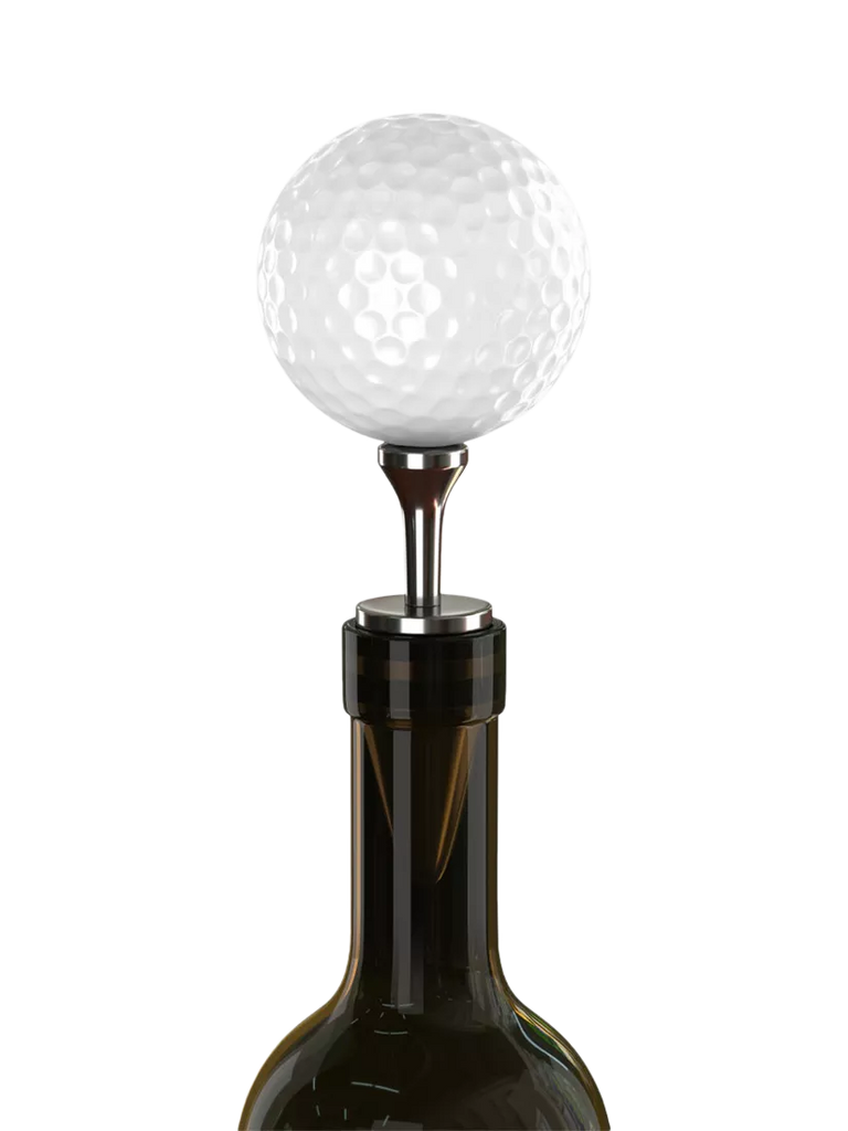 Uberstar Golf Ball Wine Bottle Stopper, White