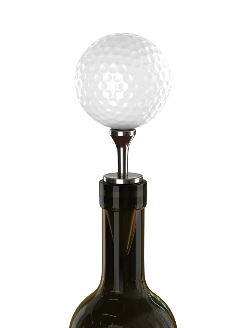 Uberstar golf ball wine bottle stopper white (British brand)