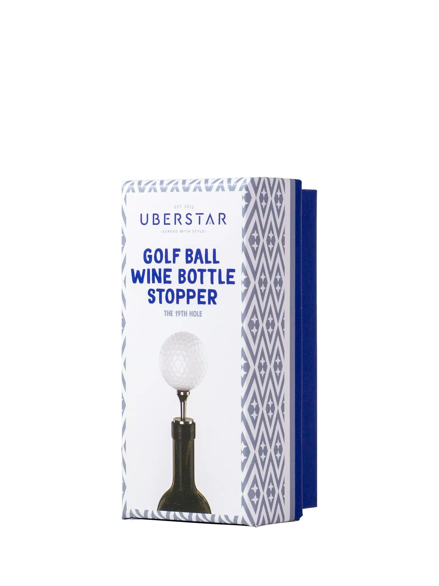 Uberstar golf ball wine bottle stopper white (British brand)