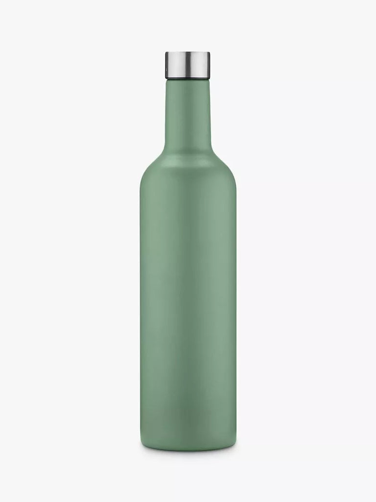 Uberstar Insulated Double Wall Stainless Steel Travel Wine Bottle, 750ml, Sage Green