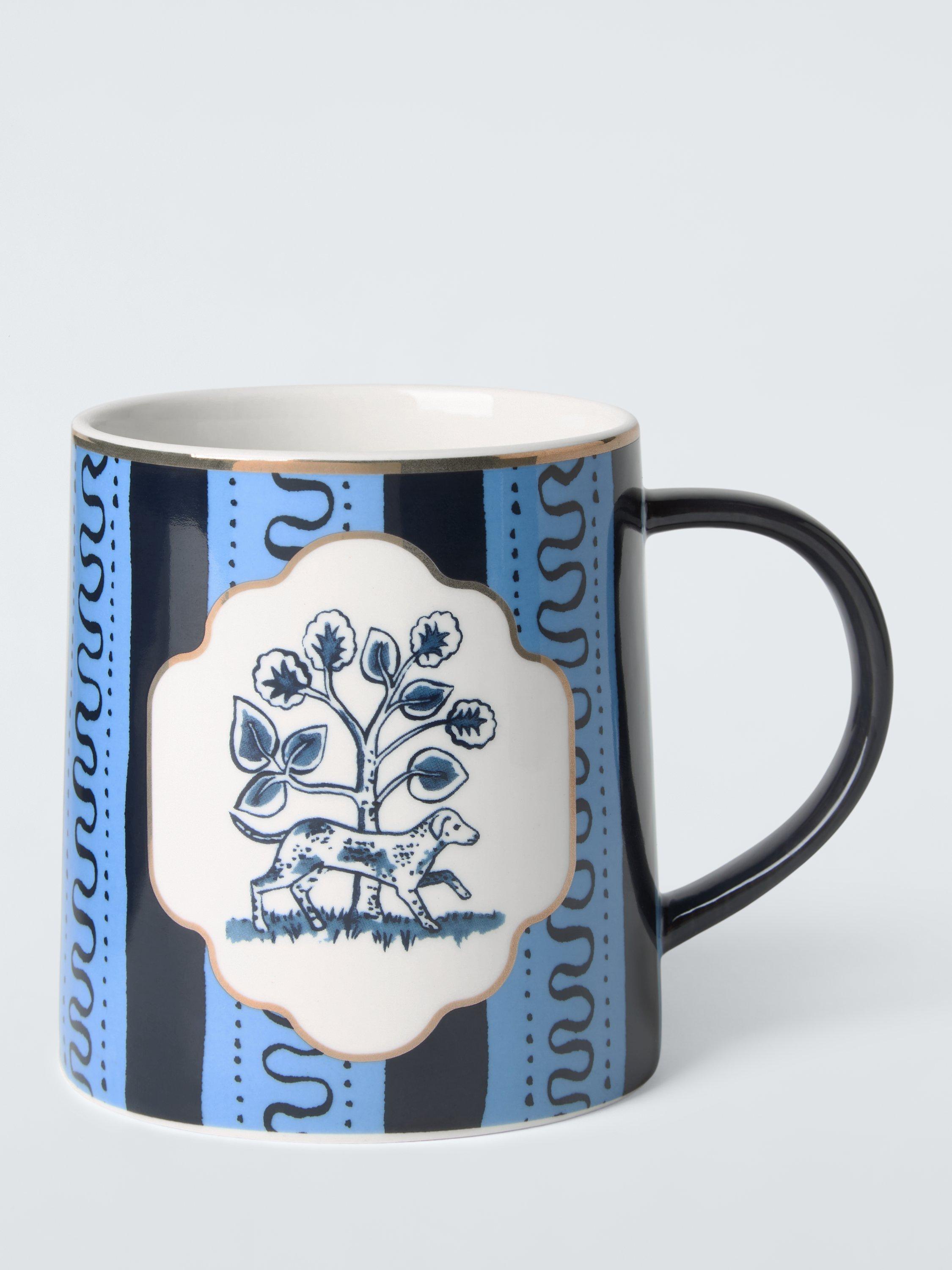John Lewis Archive Dog Mug, 450ml, Multi