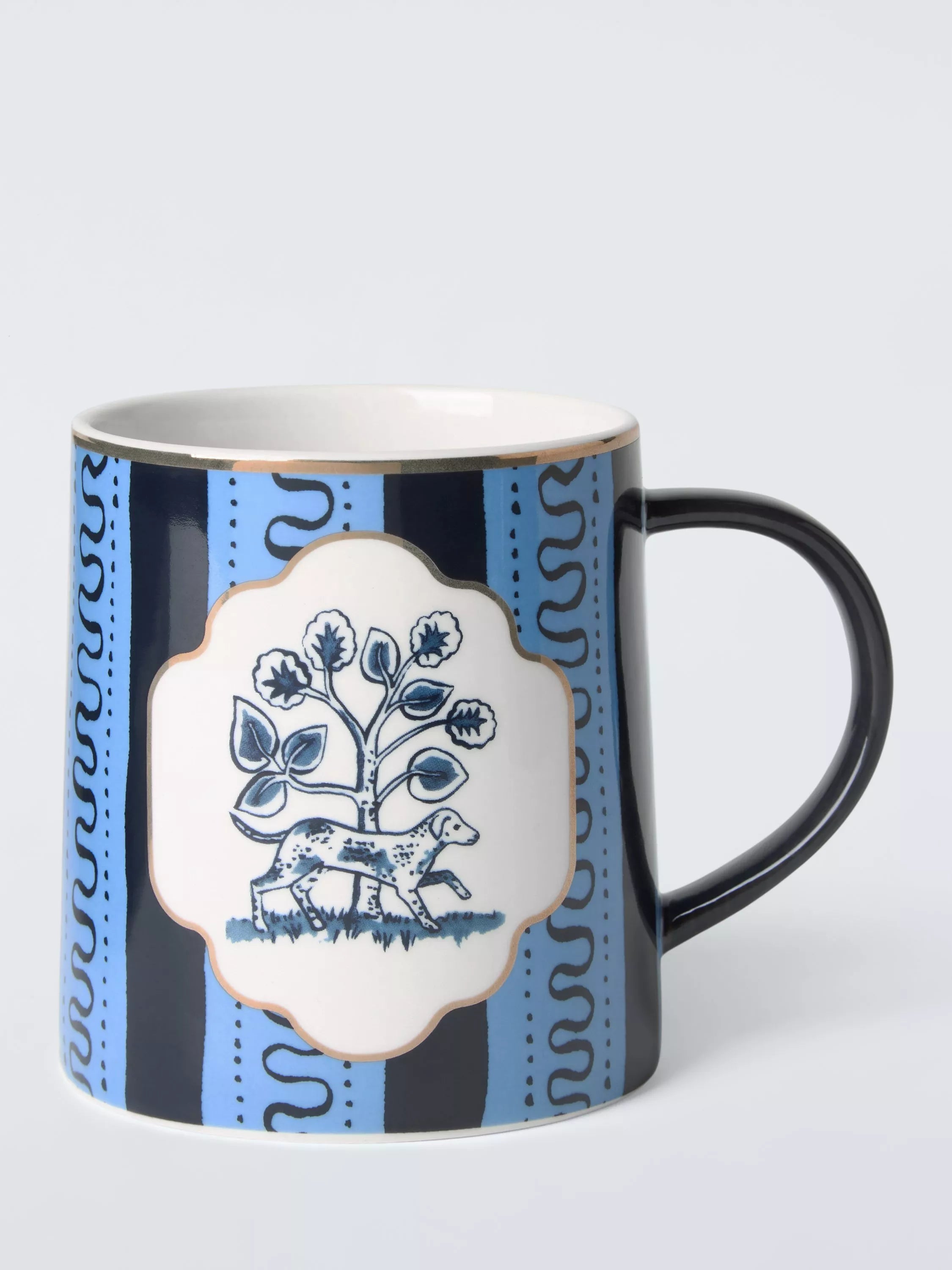 John Lewis Archive Dog Mug 450ml Multi, UK version