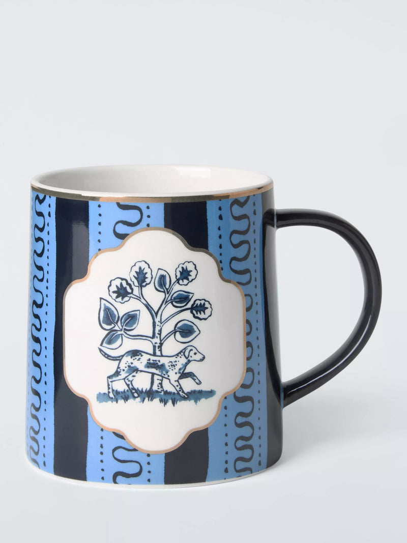 John Lewis Archive Dog Mug 450ml Multi, UK version