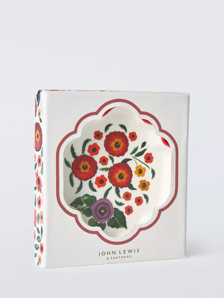 John Lewis -arkisto kukkakuvioinen koristelautanen, Multi