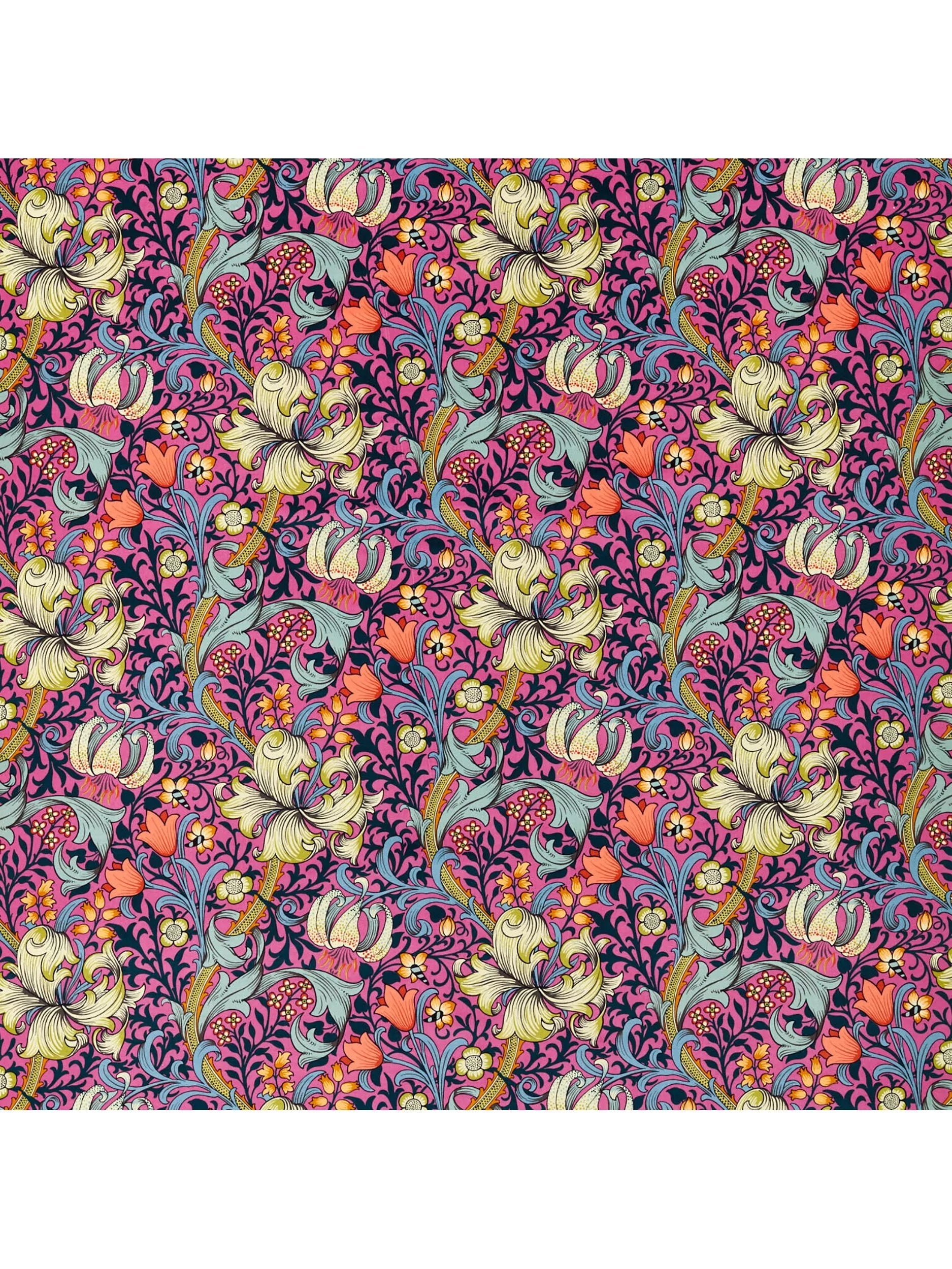 Morris & Co. Golden Lily velvet fabric floral pattern 135cm (British brand)