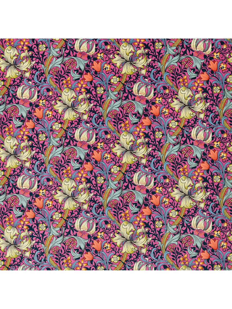 Morris & Co. Golden Lily velvet fabric floral pattern 135cm (British brand)
