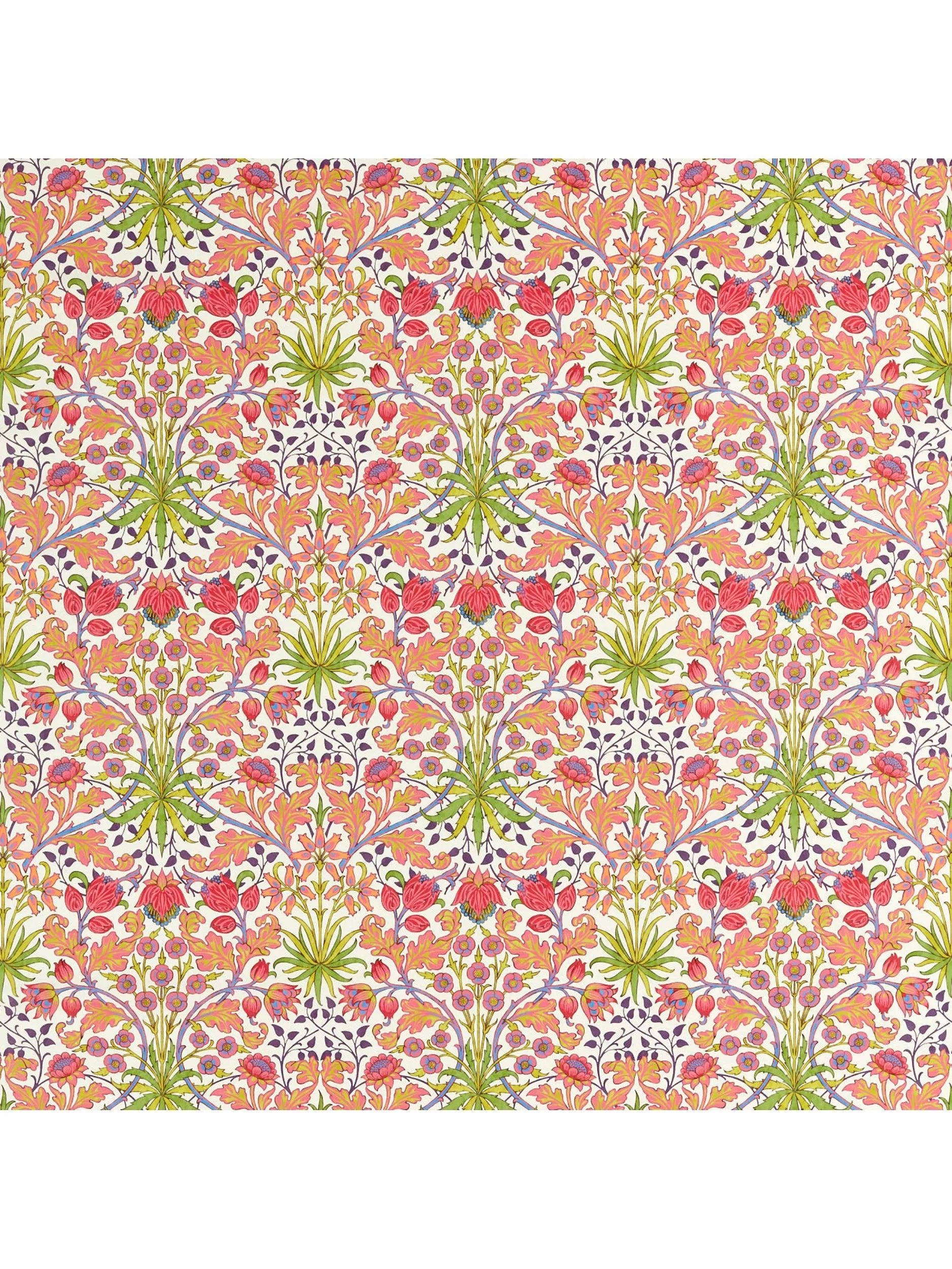 Morris & Co. Hyacinth furnishing fabric Cosmo Pink, UK version