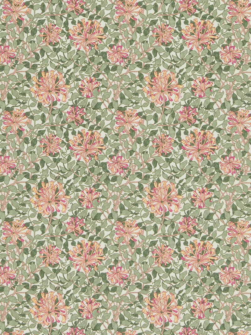 Morris & Co. Honeysuckle furnishing fabric, imported from the UK