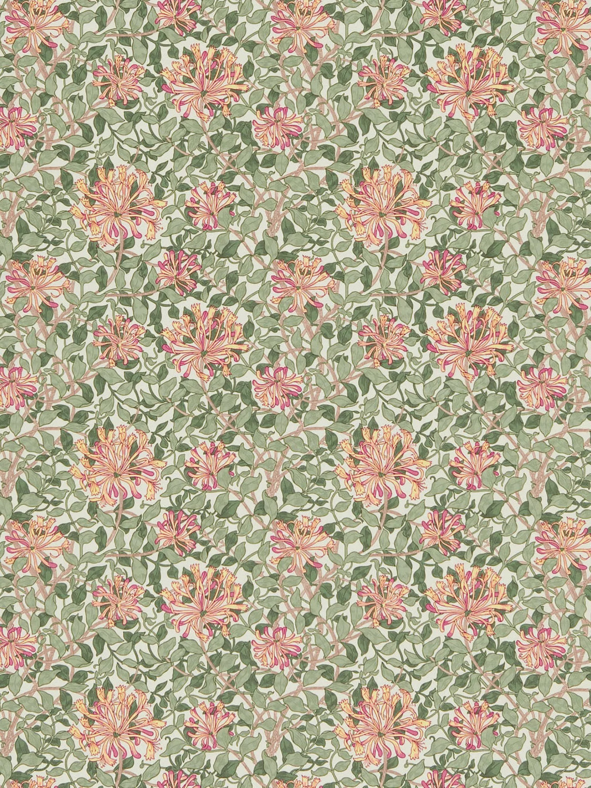 Morris & Co. Honeysuckle furnishing fabric, imported from the UK