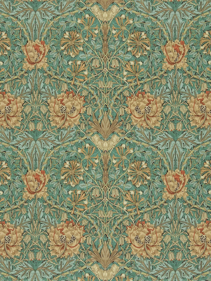Morris & Co. Honeysuckle & Tulip Furnishing Fabric 137cm