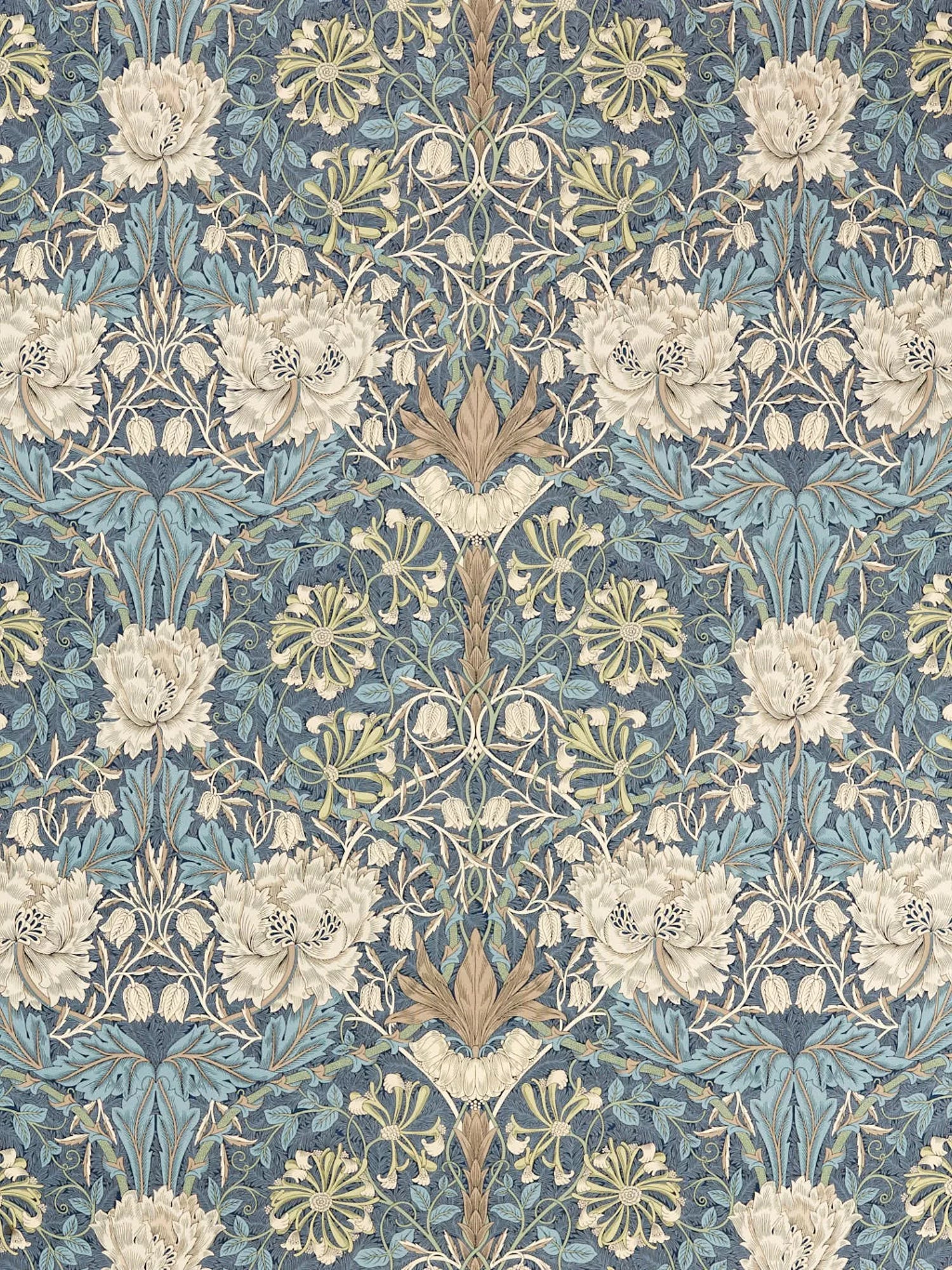 Morris & Co. Honeysuckle & Tulip Furnishing Fabric 137cm