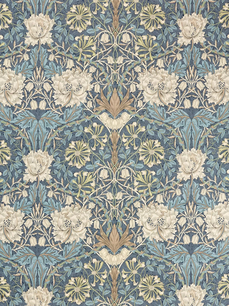 Morris & Co. Honeysuckle & Tulip Furnishing Fabric 137cm